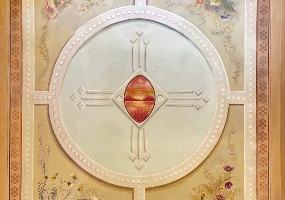 Casa Melis, interni, affreschi piano terra Casa Melis, interni, affreschi piano terra